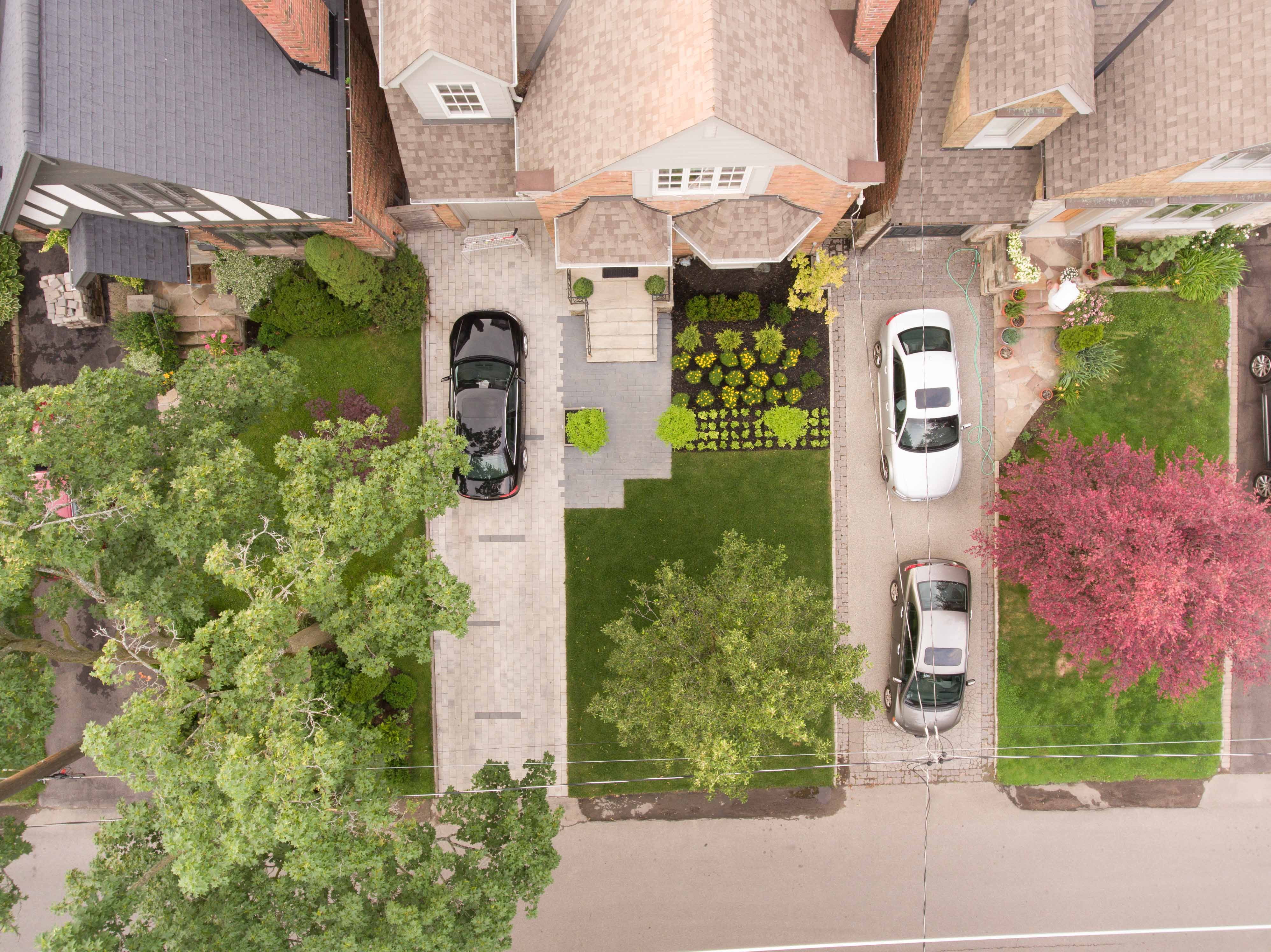 Birds eye view of the property